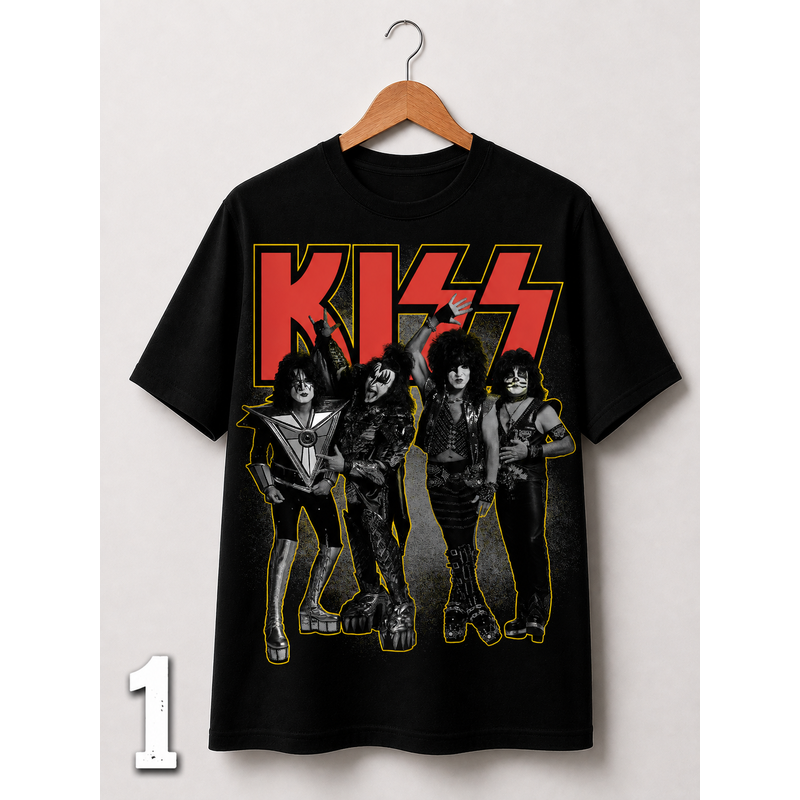 Camiseta Negra pop y rock pop | Algodón Roly - Katun