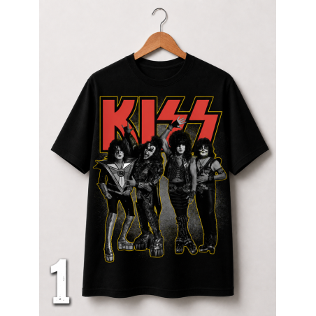 Camiseta Negra pop y rock pop | Algodón Roly - Katun
